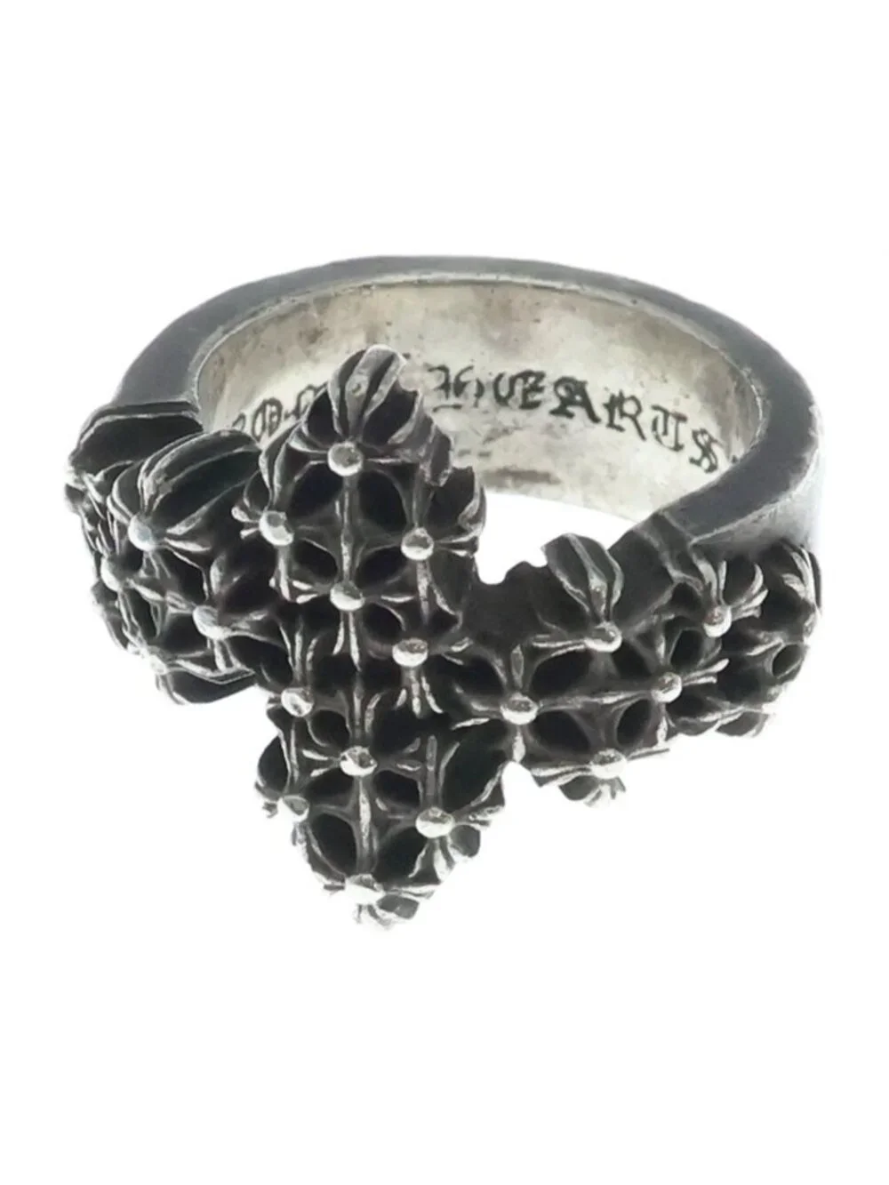 Chrome Hearts Cemetery Points Ring Silver